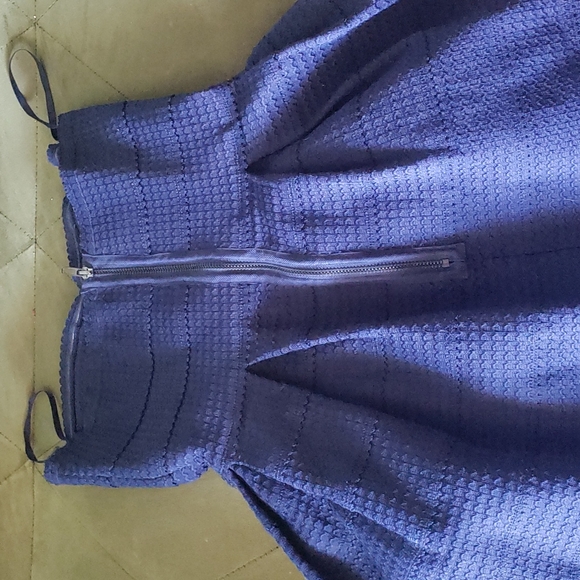 Strapless Navy Tulip Bandage Dress - Picture 4 of 6